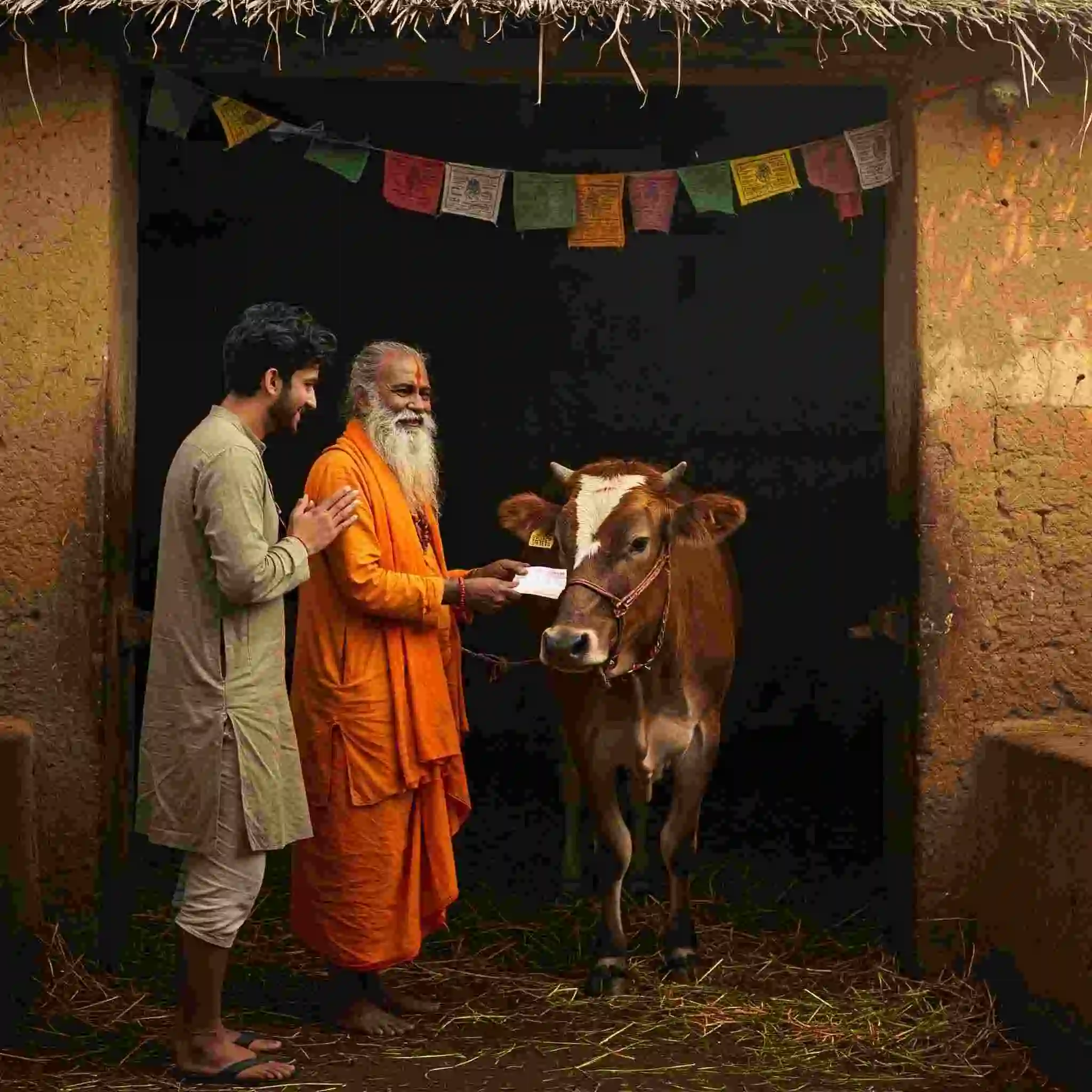 गाय को गोद लेना